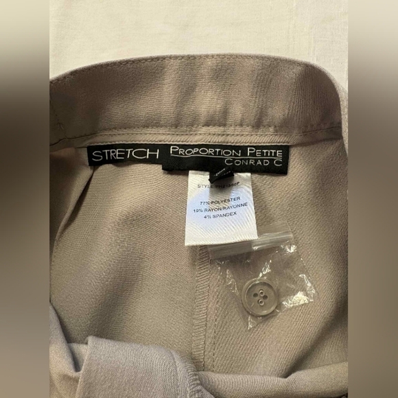 Proportion Petite Conrad C Straight Leg Beige Trousers Size 10 NWT - Picture 8 of 9